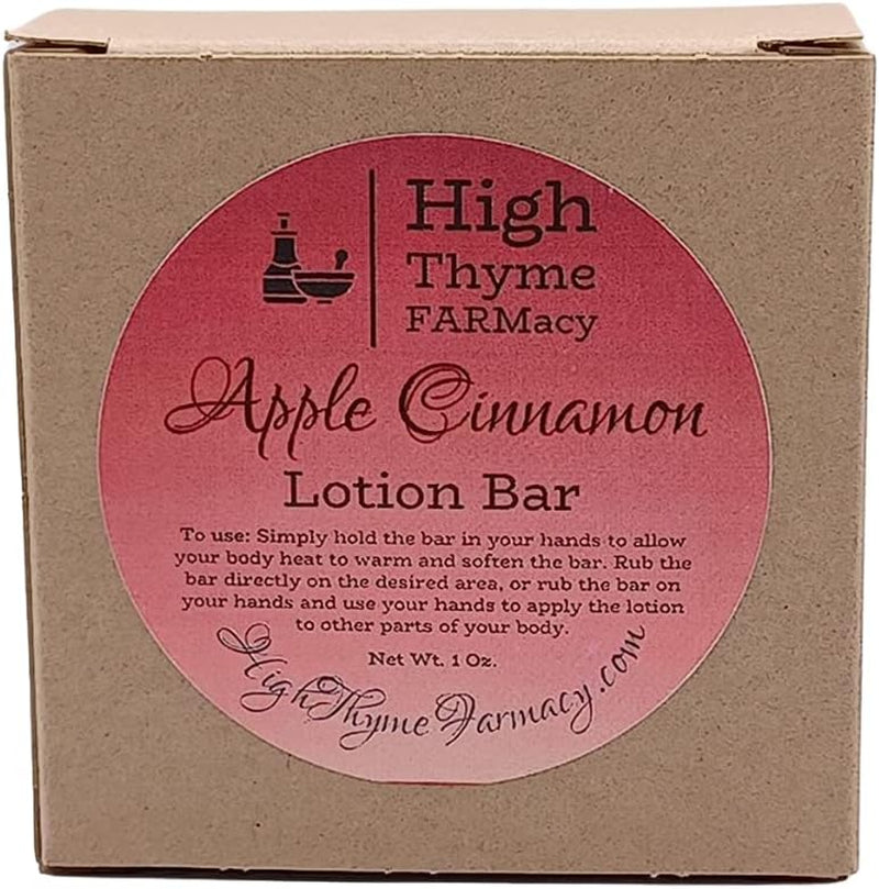 Apple Cinnamon Moisturizing Lotion Bar - Waterless Lotion Bar for Dry Skin - Moisturizing Beeswax Lotion Bar - Convenient Travel Lotion - Eco Friendly Apple Cinnamon Lotion Massage Bar