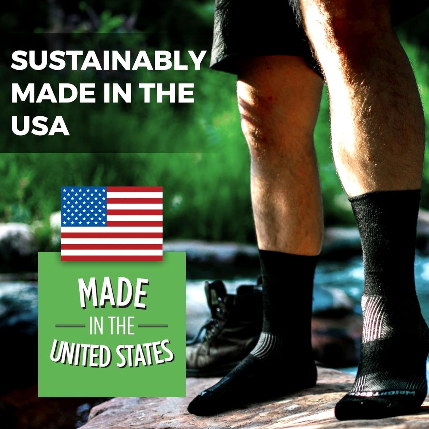 Adventure Crew Hiking Socks for Men and Women – Cushioned, Eco-Friendly anti Blister Socks - American Made