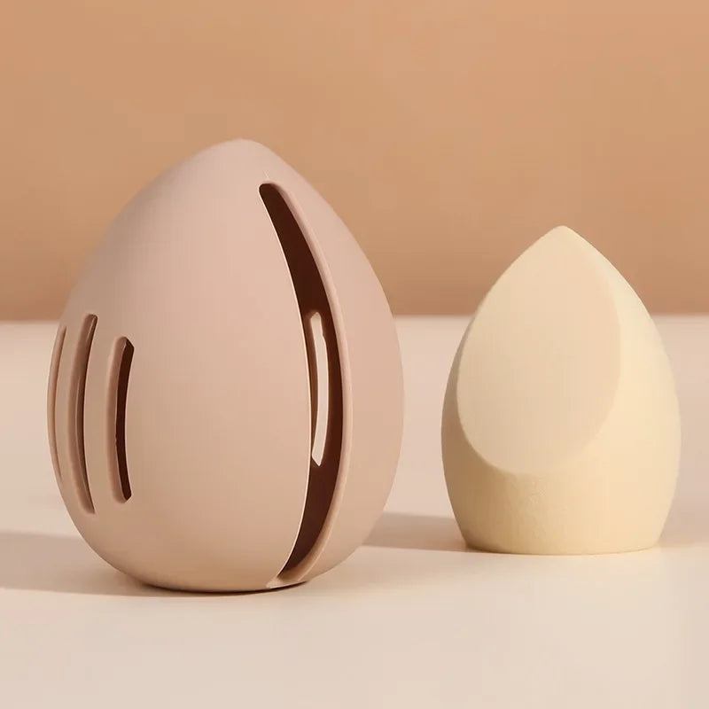 1Pcs Makeup Sponge Holder Eco-Friendly Silicone Multi-Hole Storage Case Travel Protable Cosmetic Puff Holder Box