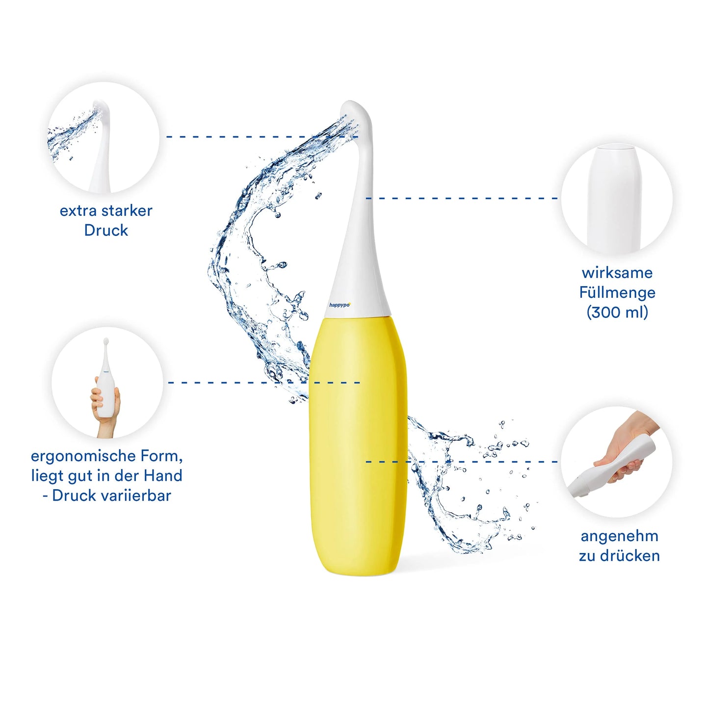 Original Portable Bidet Attachment, Yellow with Eco-Friendly, Bpa-Free