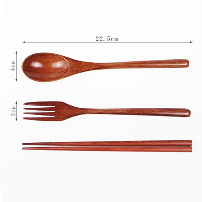 Spoon Fork Chopsticks Portable Cutlery Wooden Cutlery Set Travel Eco-Friendly Cutlery Set Gifts Utensils for Kitchen Sets Dining
