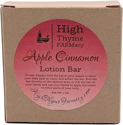 Apple Cinnamon Moisturizing Lotion Bar - Waterless Lotion Bar for Dry Skin - Moisturizing Beeswax Lotion Bar - Convenient Travel Lotion - Eco Friendly Apple Cinnamon Lotion Massage Bar