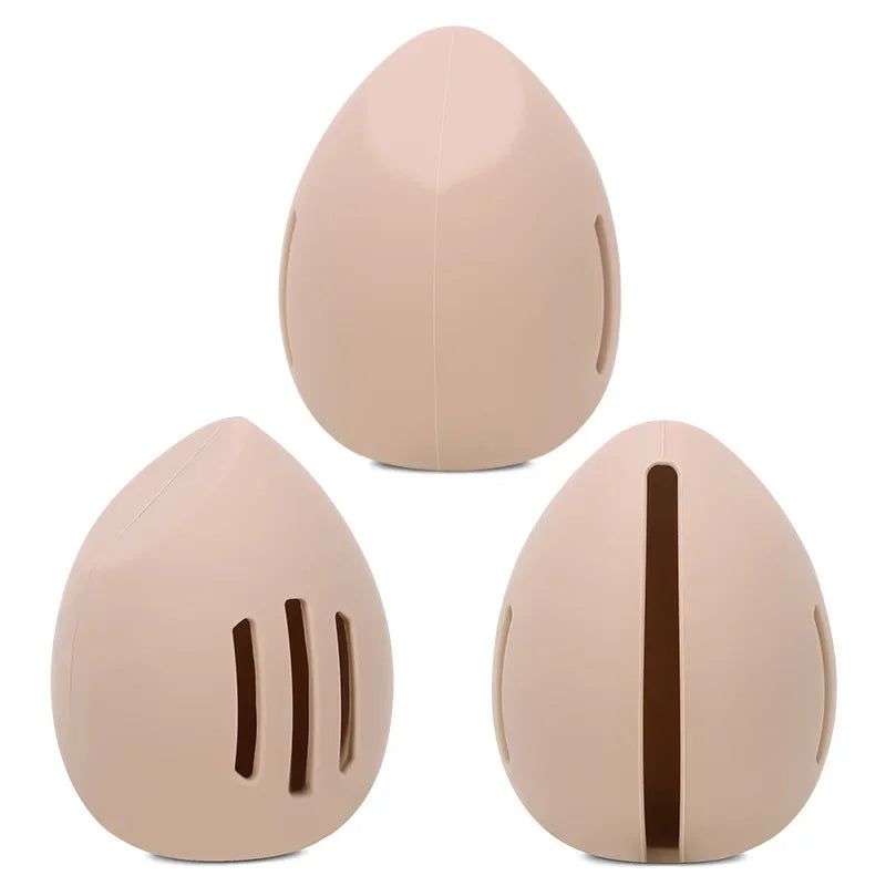 1Pcs Makeup Sponge Holder Eco-Friendly Silicone Multi-Hole Storage Case Travel Protable Cosmetic Puff Holder Box