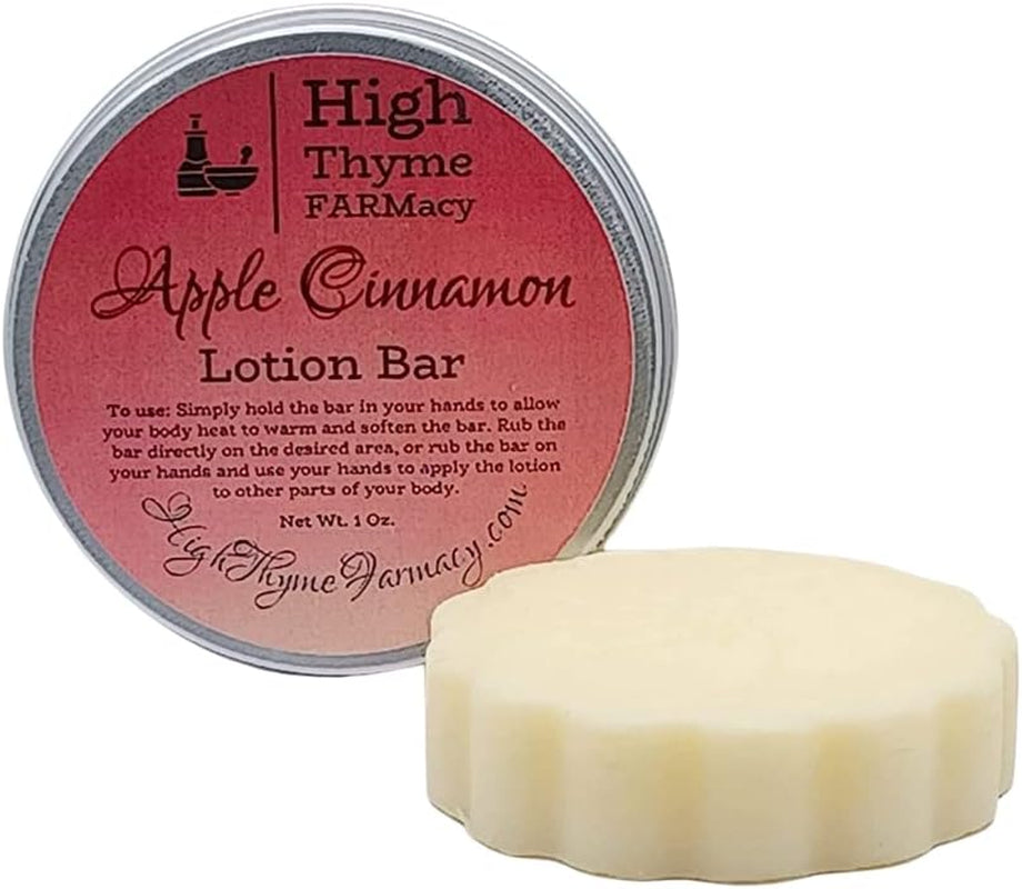 Apple Cinnamon Moisturizing Lotion Bar - Waterless Lotion Bar for Dry Skin - Moisturizing Beeswax Lotion Bar - Convenient Travel Lotion - Eco Friendly Apple Cinnamon Lotion Massage Bar