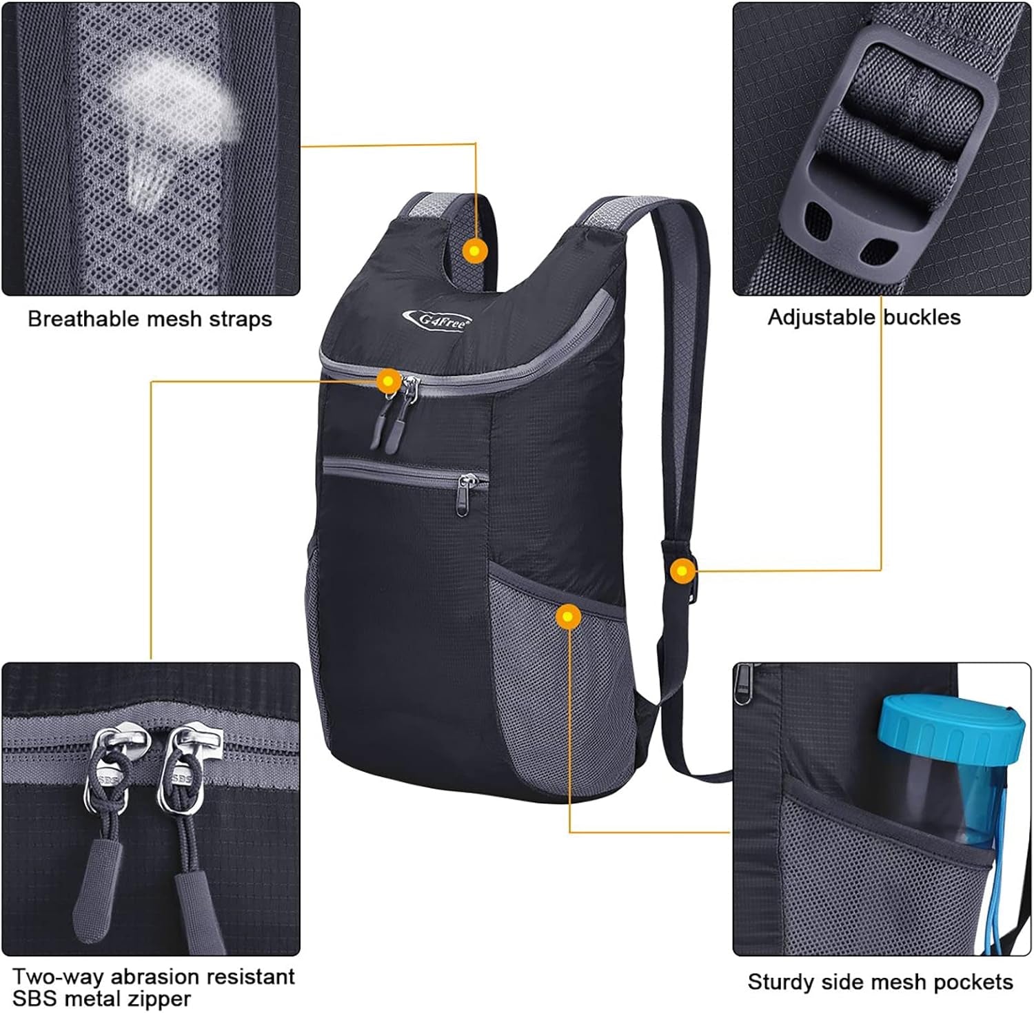 Lightweight Packable Hiking Backpack for Men Women Small Hiking Daypacks Foldable Shoulder Pack Casual Outdoor Bag 11L