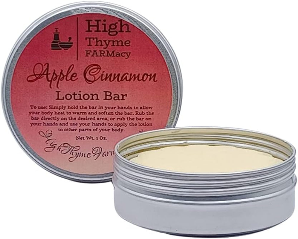 Apple Cinnamon Moisturizing Lotion Bar - Waterless Lotion Bar for Dry Skin - Moisturizing Beeswax Lotion Bar - Convenient Travel Lotion - Eco Friendly Apple Cinnamon Lotion Massage Bar