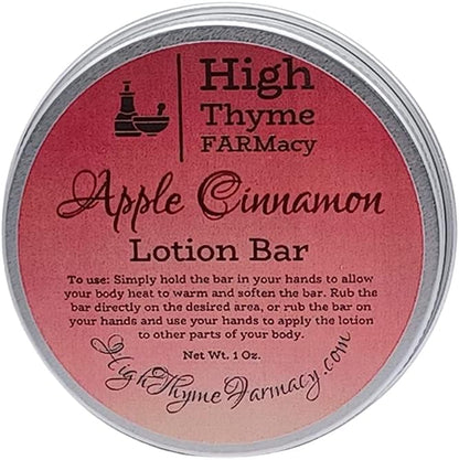 Apple Cinnamon Moisturizing Lotion Bar - Waterless Lotion Bar for Dry Skin - Moisturizing Beeswax Lotion Bar - Convenient Travel Lotion - Eco Friendly Apple Cinnamon Lotion Massage Bar