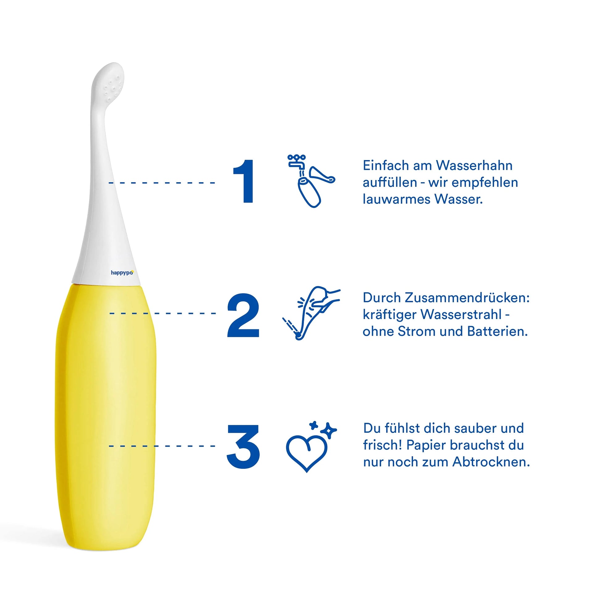 Original Portable Bidet Attachment, Yellow with Eco-Friendly, Bpa-Free