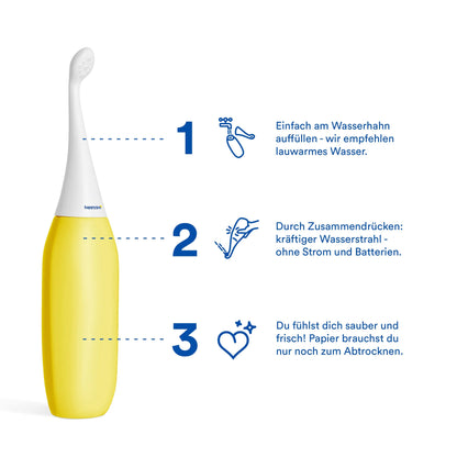 Original Portable Bidet Attachment, Yellow with Eco-Friendly, Bpa-Free